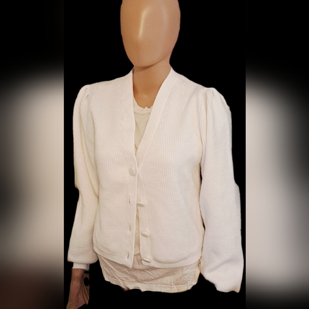 Philosophy New Plush Soft Cozy White Cream Women's Cardigan Nwt